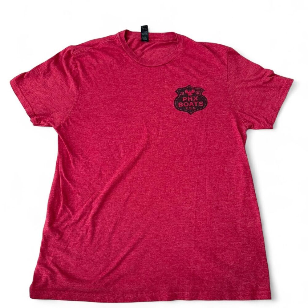 Phoenix Boats Bass Fishing Graphic T-Shirt Red Men’s Medium
